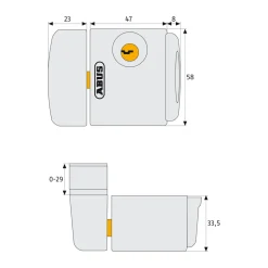 Fensterschloss FTS3003 B CL/DFNLI ^ Abus