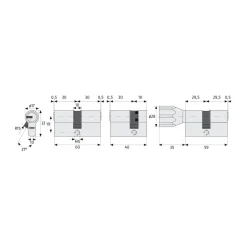 Profilzylinder D6XNP 40/40 mm ^ Abus Discount