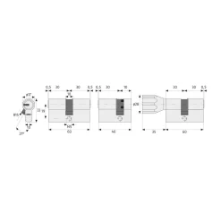 Profilzylinder D6XNP 28/34 mm ^ Abus Sale