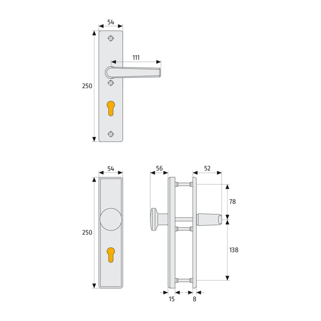 Schutzbeschlag HLN 414 F1 beidseitig ^ Abus Online