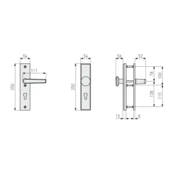 Schutzbeschlag KLN 314 F1 beidseitig ^ Abus New