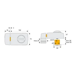 Türzusatzschloss 7010 B ^ Abus Hot