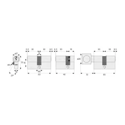 Türzylinder E20NP 30/45 mm ^ Abus Best