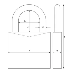 Vorhängeschloss 45/30 Triples messing ^ Abus Online