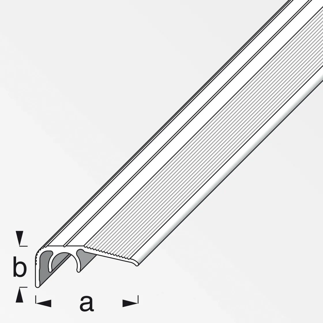 Abschluss-Profil Clipstech 32 x 12,5 mm 1m titan ^ Alfer Clearance