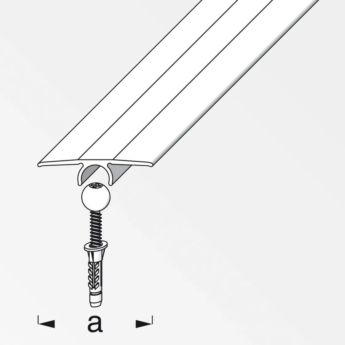 Übergangsprofil Clipstech-vario 33 mm 0,9m buche ^ Alfer Outlet