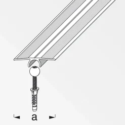 Übergangsprofil Clipstech-vario 33 mm 0,9m messing ^ Alfer Hot