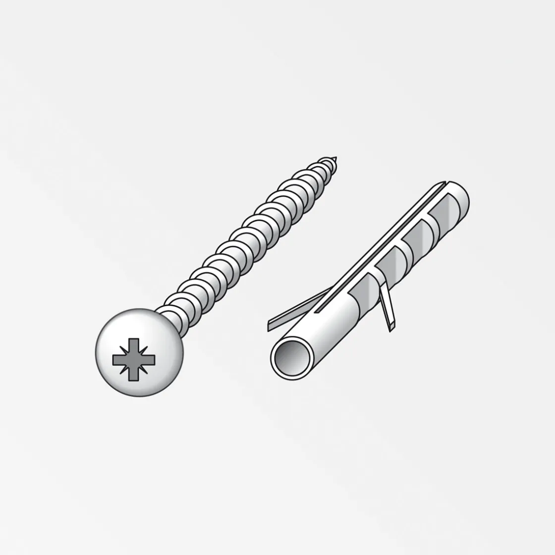 Linsenkopfschraube Clipstech-Plus mit Dübel 3 x 30 mm 10 Stück ^ Alfer New