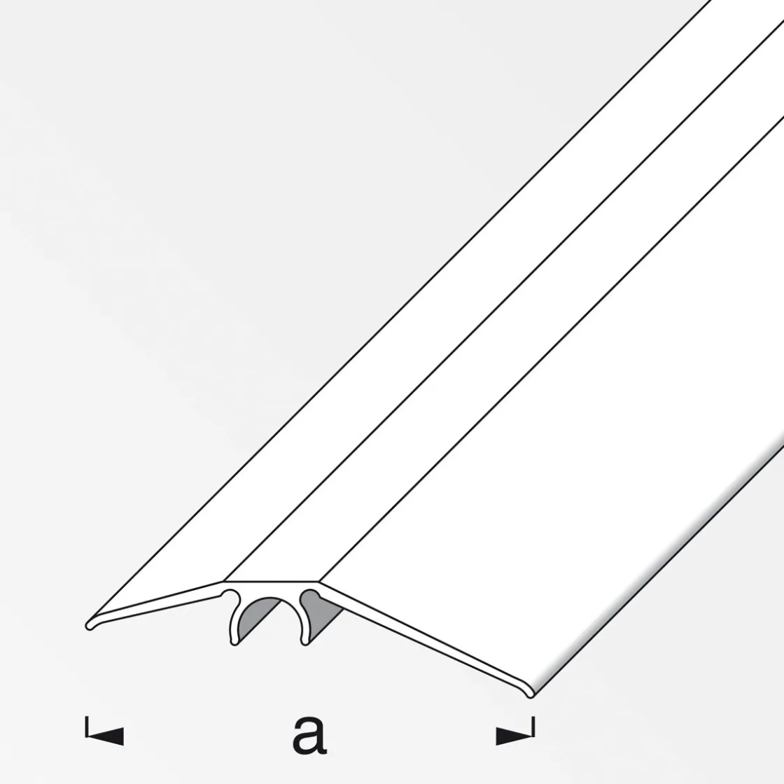 Niveauausgleichsprofil Clipstech 56 mm 2m edelstahl-optik ^ Alfer Clearance