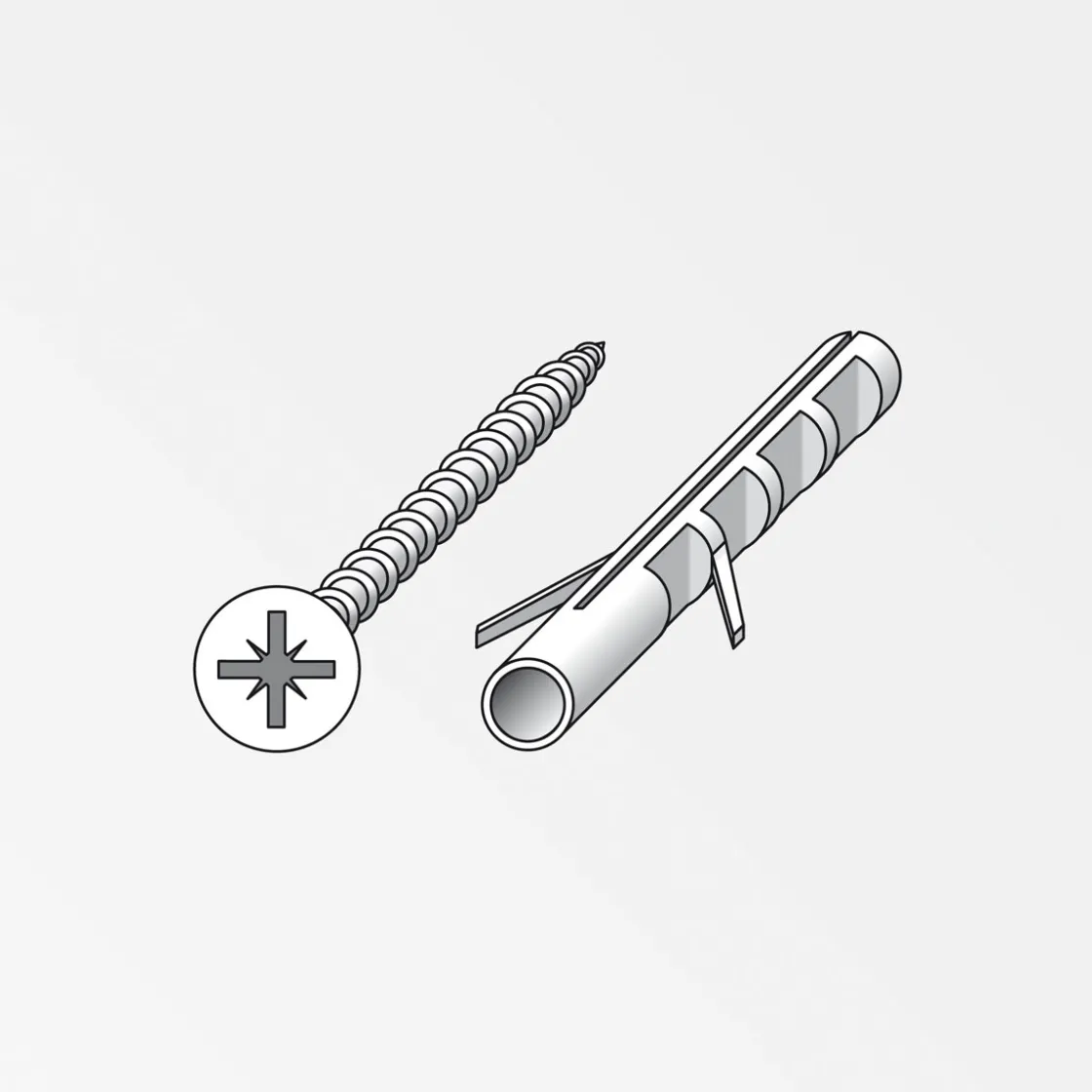 Schraube mitDübel 3 x 30 mm 10 Stück ^ Alfer Discount
