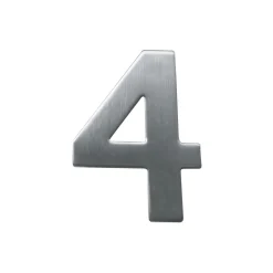 Edelstahl-Hausnummer 4 satiniert ^ Alpertec Best