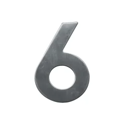 Edelstahl-Hausnummer 6 satiniert ^ Alpertec Clearance
