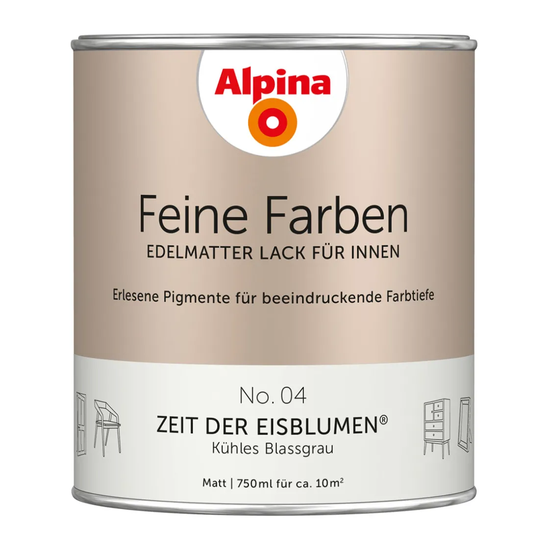 Buntlack Feine Farben Lack No 04 Zeit der Eisblumen edelmatt 750ml ^ Alpina Hot