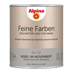 Buntlack Feine Farben Lack No 02 Nebel im November edelmatt 750ml ^ Alpina Best