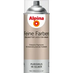 Buntlack Feine Farben Sprühlack Purismus in Silber 400ml ^ Alpina Best