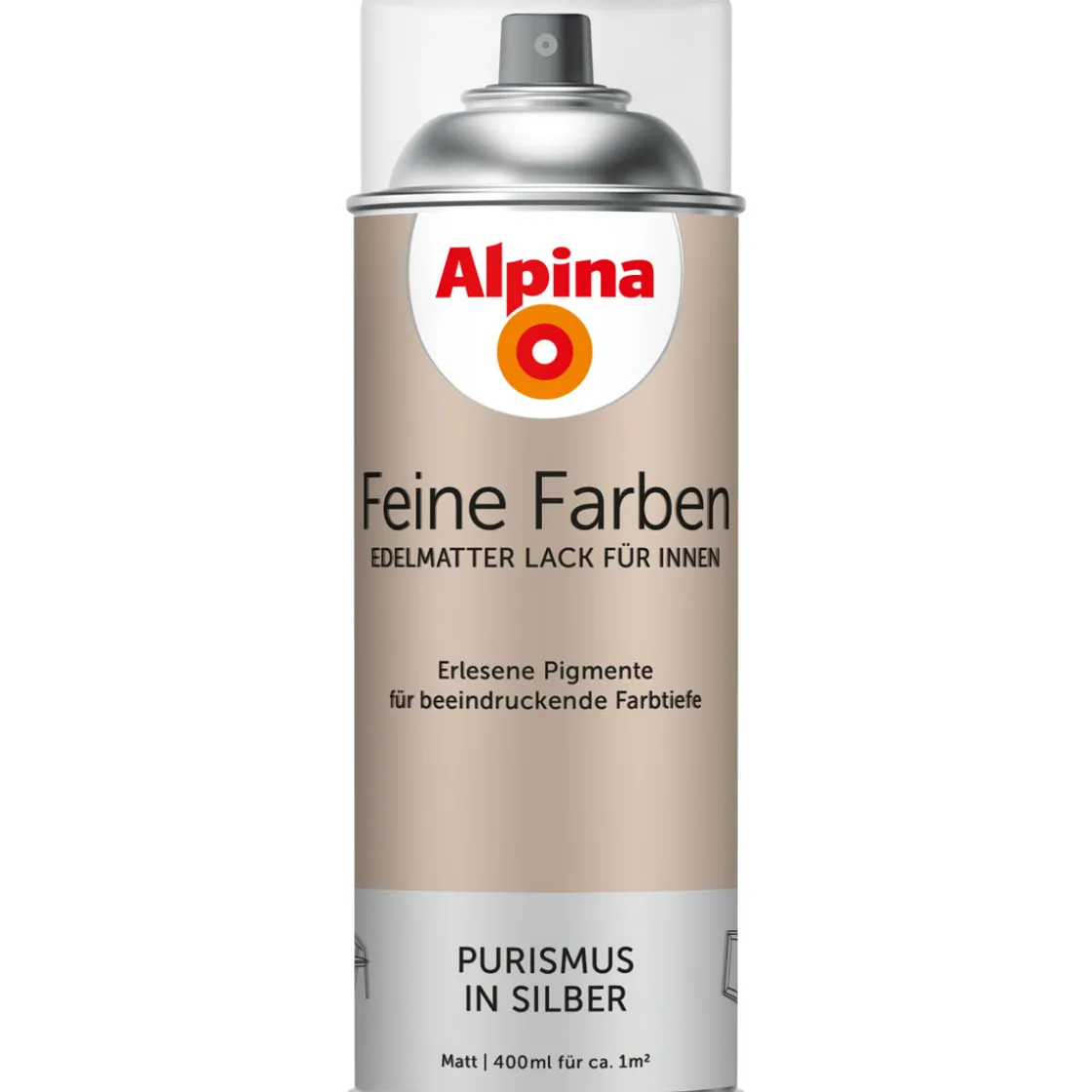 Buntlack Feine Farben Sprühlack Purismus in Silber 400ml ^ Alpina Best