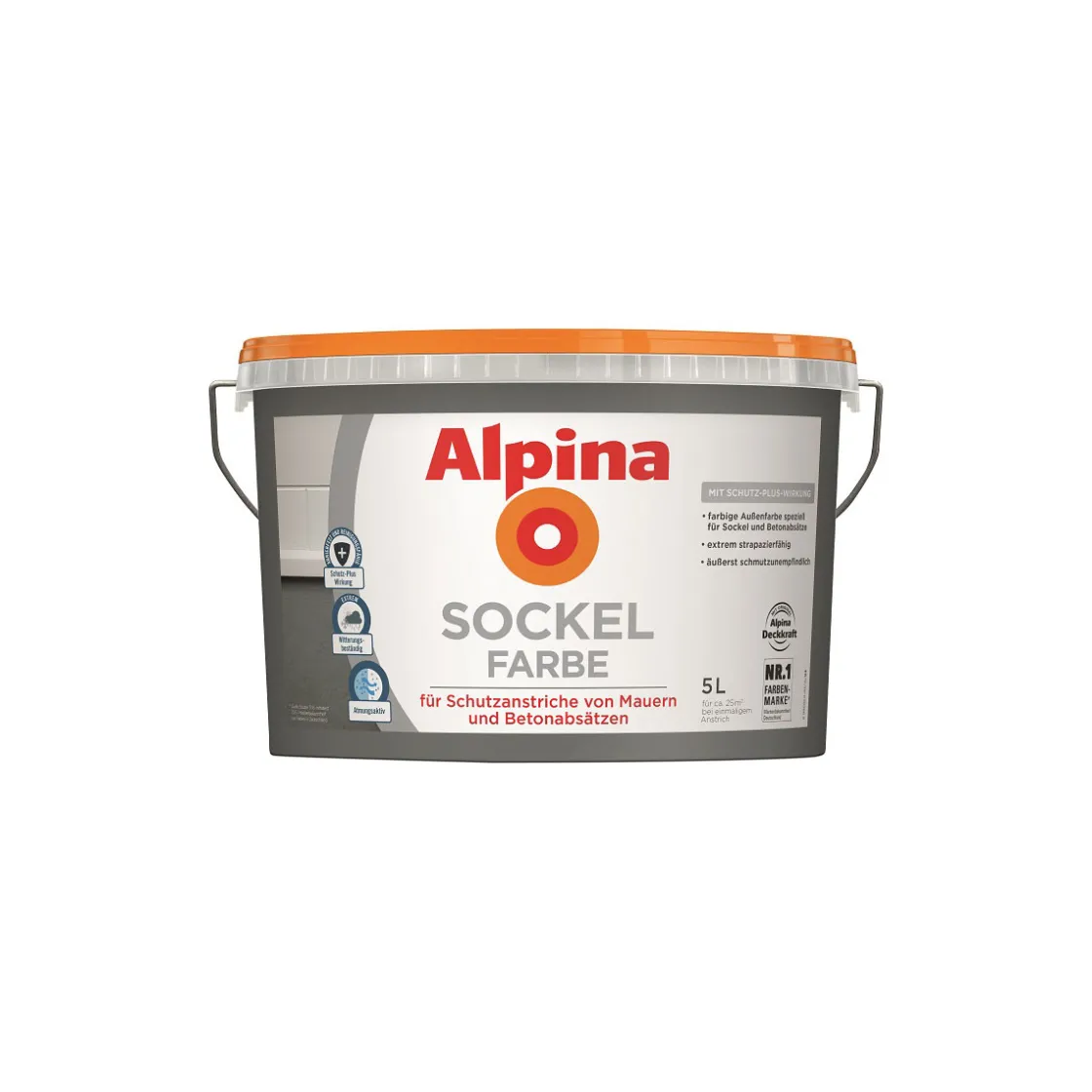 Sockelfarbe Schiefer Matt 5 L ^ Alpina Best