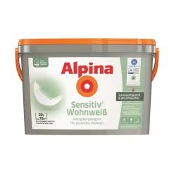 Wandfarbe Sensitiv Wohnweiß 10 L ^ Alpina Discount