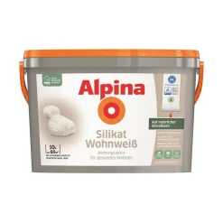 Wandfarbe Silikat Wohnweiß 10 L ^ Alpina Best