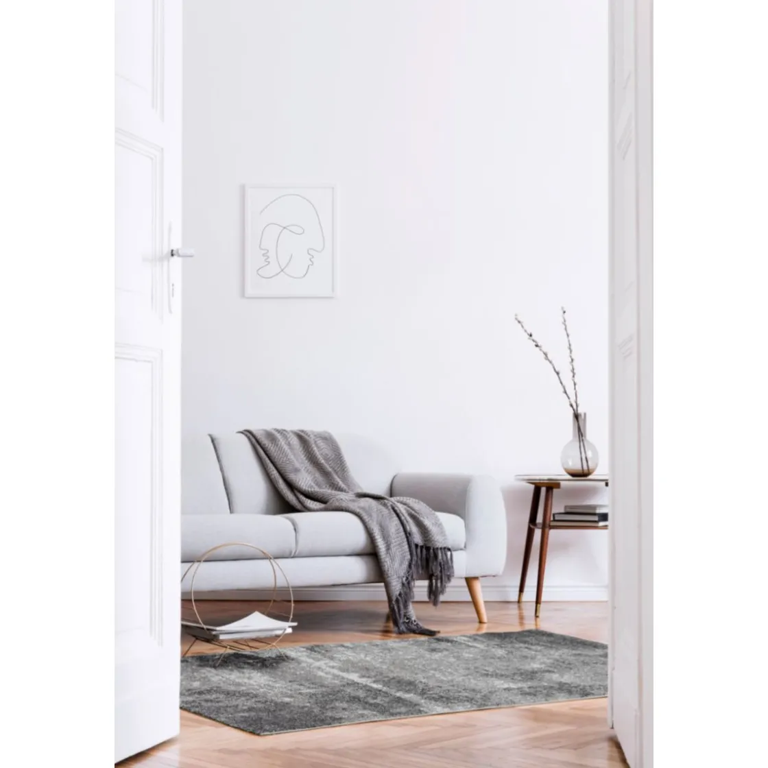 Teppich Luna 80x150 cm grau ^ andiamo