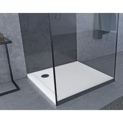 Duschtasse White Slate 90 x 90 x 4 cm ^ Aurlane Discount
