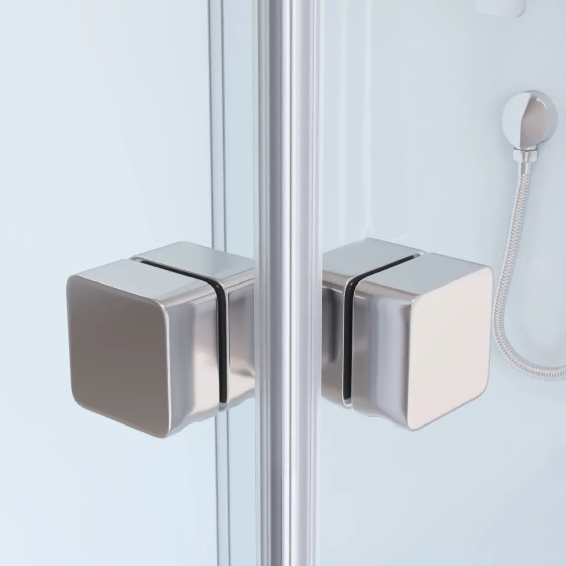 Komplettdusche Essential, eckig, Farbe: Silber, 85x85x197,5cm ^ Aurlane Clearance