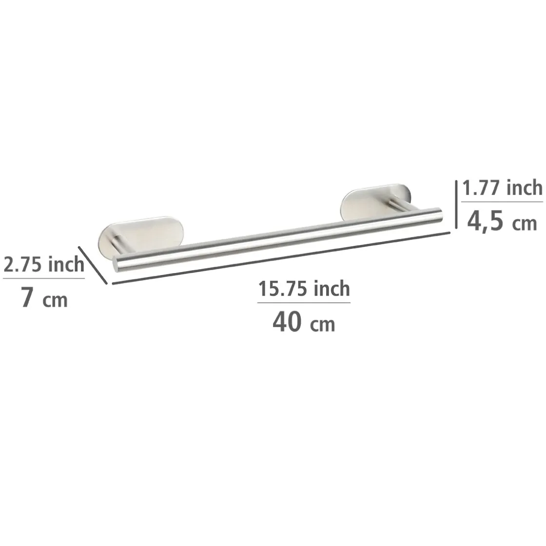 Badetuchstange Uno 40 cm Orea MattTurbo-Lock Edelstahl ^ Wenko Hot