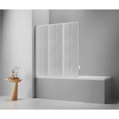 Badewannenfaltwand Venezia 3tlg. weiss ^ Clearance
