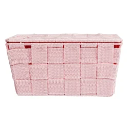 Badkorb mit Deckel Mod. Adria, rosa ^ Wenko Sale