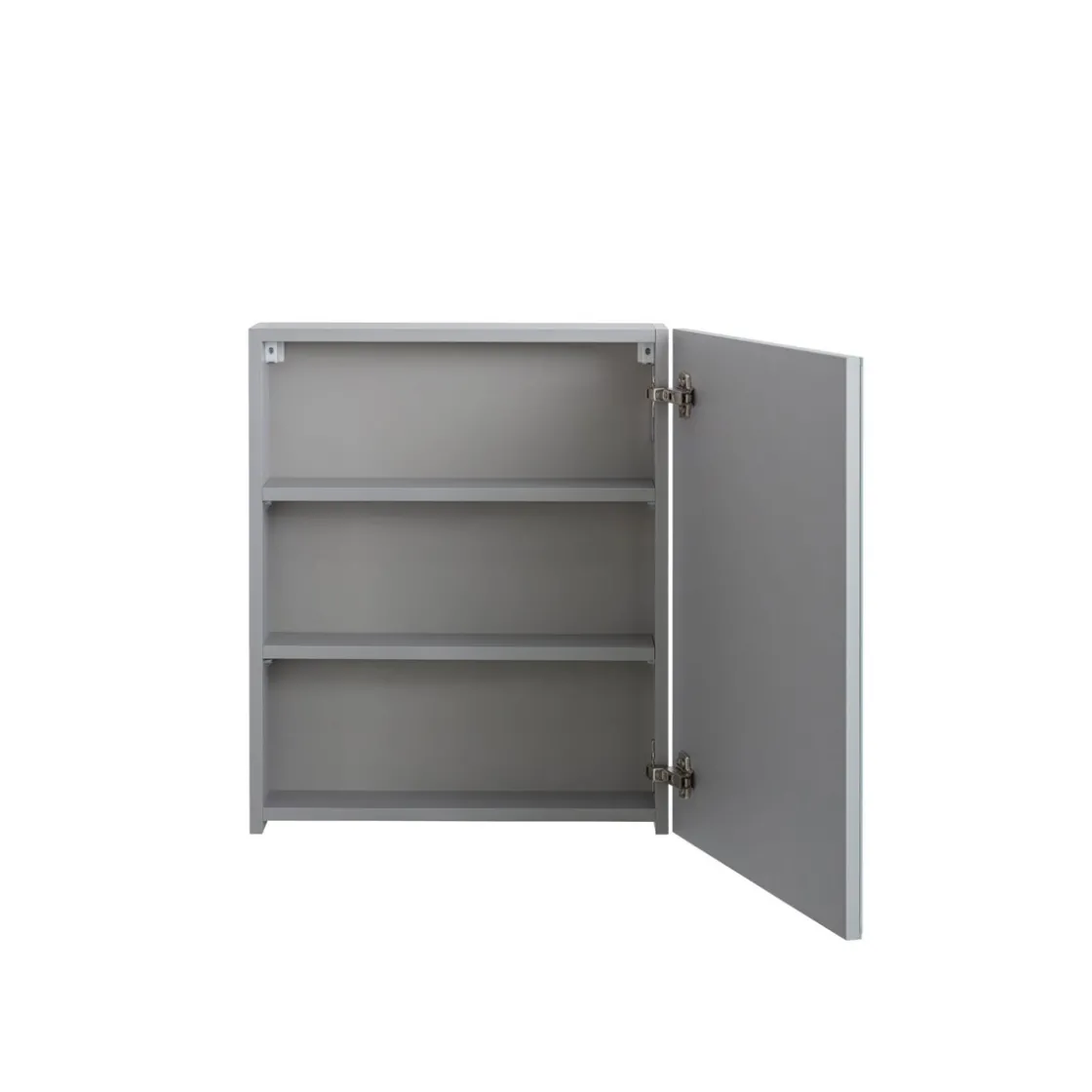 BADMOBIL Spiegelschrank FOTON 52 x 63 x 14 cm Tür rechts mit LED verdeckter Sensorschalter hellgrau ^ New