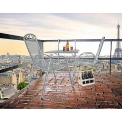 Balkonhaengetisch XL Toulouse eisengrauca. 70x88x47-79 cm ^ Greemotion Testrut