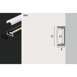 Base Profil mit weissem Diffusor 2 mschwarz eloxiert/weiss Alu/Kunststoff ^ Paulmann Best