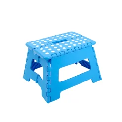 Klapphocker 25 x 28 x 23 cm blau mit Tragegriff ^ Basic Sale