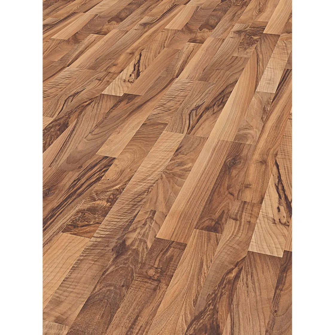Laminatboden Nussbaum 137,6 x 19,3 cm ^ Basic Best