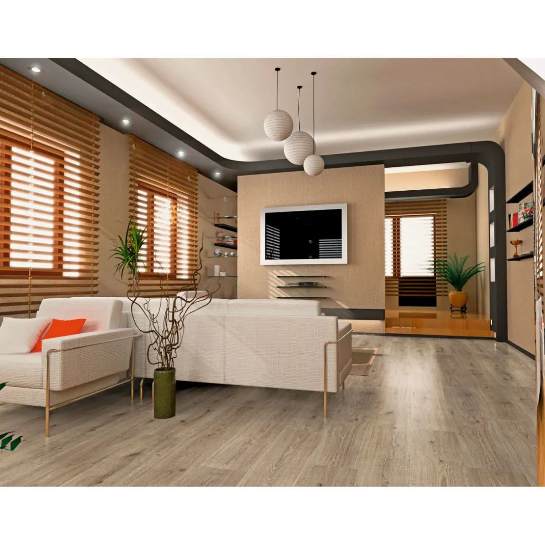 Laminatboden Trend grau 138 x 19,3 cm ^ Basic Best