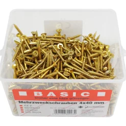 Mehrzweck-Schrauben-Eimer 4,0 x 40 mm 500 Stück im Eimer ^ Basic Online