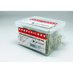 Mehrzweckschrauben 5 x 60 mm 240 Stück im Eimer ^ Basic Outlet