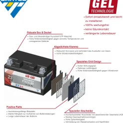 Batterie GEL YTX7A-BS 7Ah 160A ^