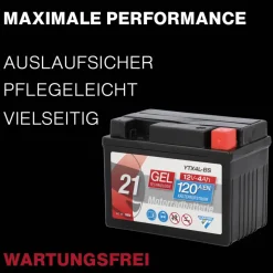 Batterie GEL YTX4L-BS 4Ah 120A ^ Hot