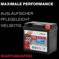 Batterie GEL YTX5L-BS 5Ah 140A ^ Outlet