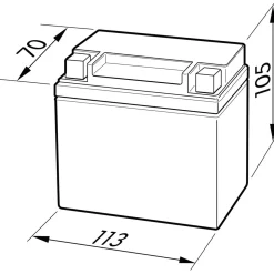 Batterie GEL YTX5L-BS 5Ah 140A ^ Outlet