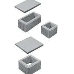 Bellamur-Gartenmauer 1/1 Stein, 50x25x20cm, grau ^ Lusit Clearance