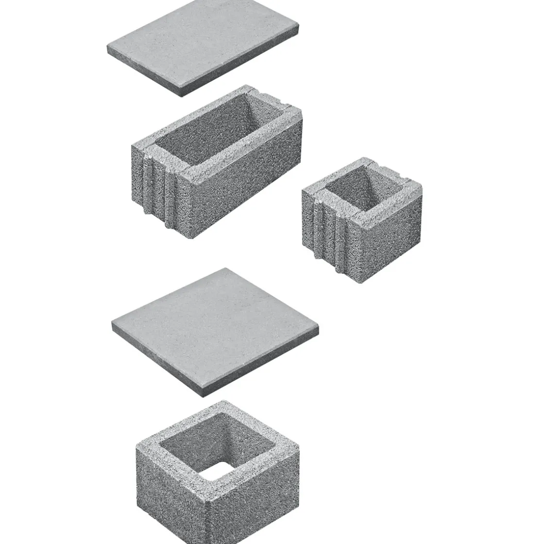 Bellamur Mauerabdeckung Oberfläche glatt50x35x5 cm, grau ^ Lusit New