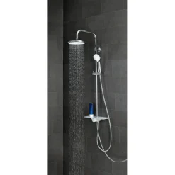 Überkopfbrauseset Aquastar mit Ablage chrom-weiß ^ Online