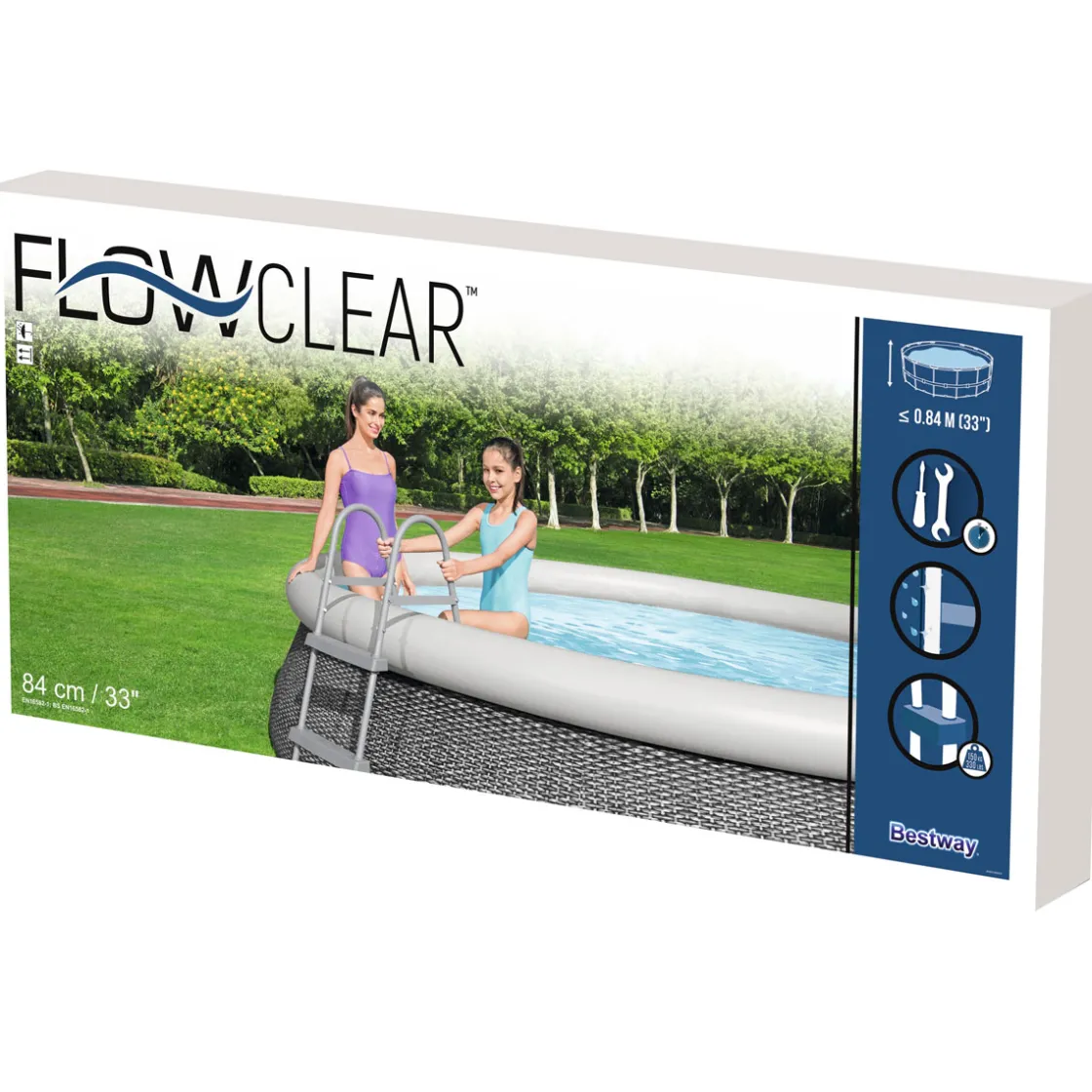 Poolleiter Flowclear 100 x 45 cm für 76 und 84 cm Höhe ^ Bestway Best