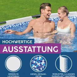Steel Pro Max Frame-Pool-Set mit Filterpumpe Durchmesser 366 x 100 cm grau ^ Bestway Clearance