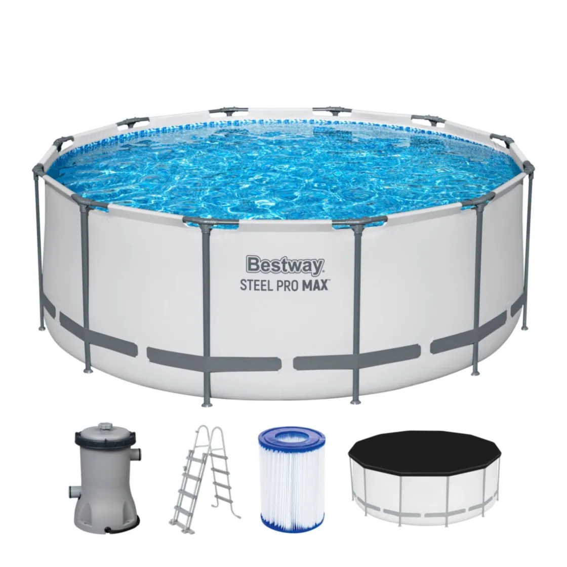Steel Pro Max Frame-Pool-Set366x122cm Dm. 3,66x1,22m ^ Bestway Clearance