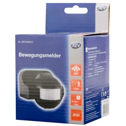 Bewegungsmelder 180 Horizontal 60 Vertikal schwarz ^ Discount