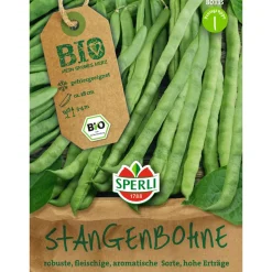 Bio-Stangenbohne grün 3-4 m ^ Hot