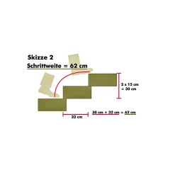 Blockstufe maschinell gefertigt100/35/16 cm, grau ^ Lusit